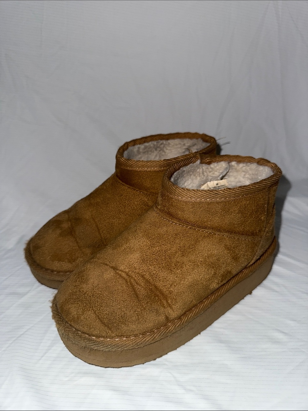 The Children's Place Kids Chestnut Suede-Look Fleece Slippers